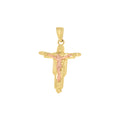 10K Gold Two-Tone Unisex Jesus Religious Charm Pendant