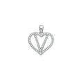 925 Sterling Silver Womens Cubic Zirconia Initial Letter V Heart Charm Pendant