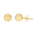 14K Gold Fancy Ball-Stud Earrings 8mm
