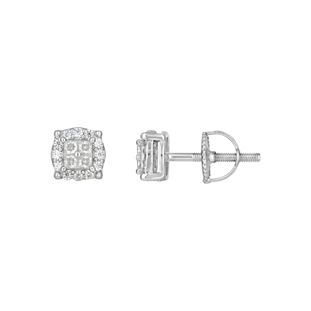 925 Sterling Silver Womens 0.53ct Moissanite Fashion Stud Earrings
