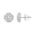 925 Sterling Silver Womens 0.98ct Moissanite Fashion Stud Earrings