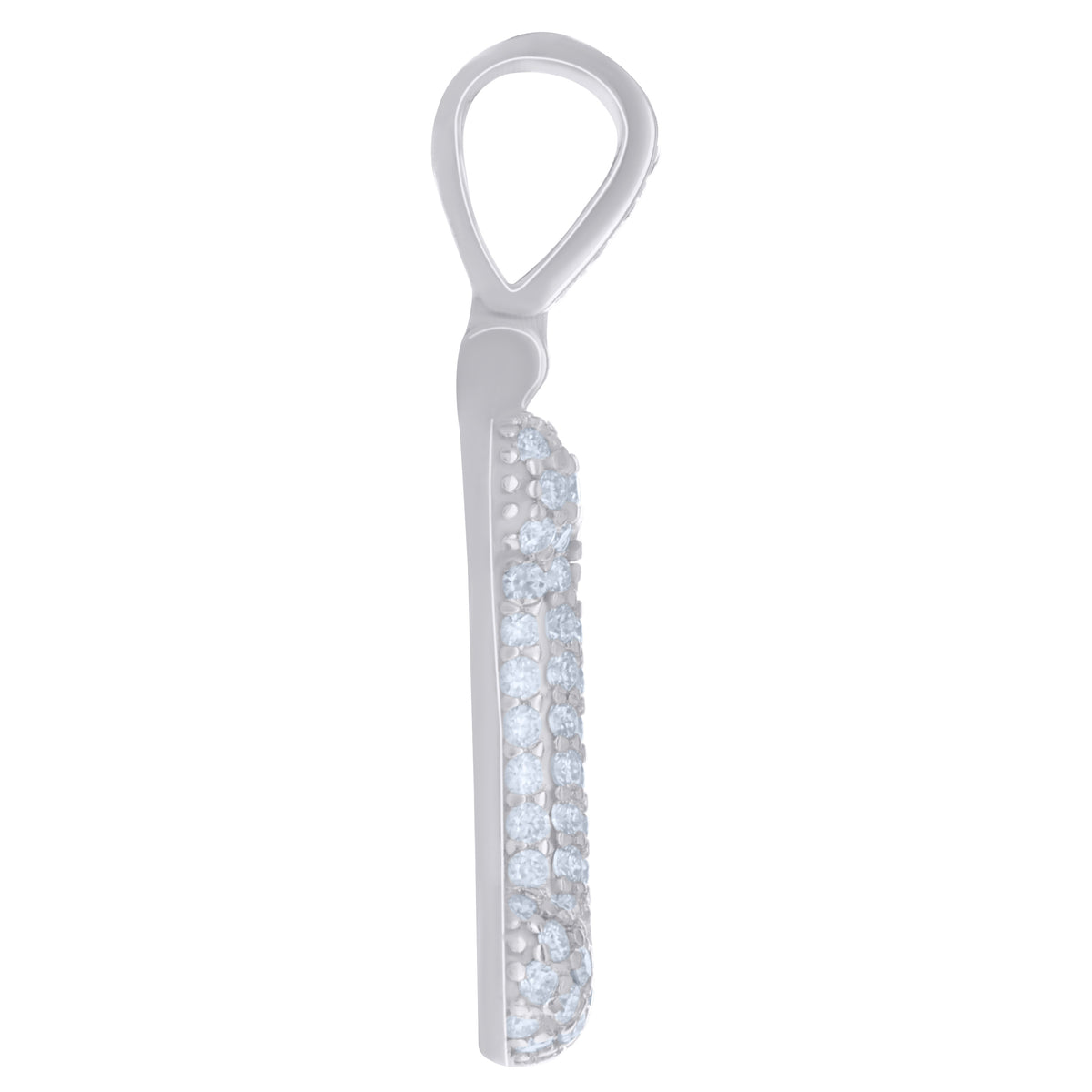 925 Sterling Silver 0.66ct Moissanite Initial Alphabet J Charm Pendant