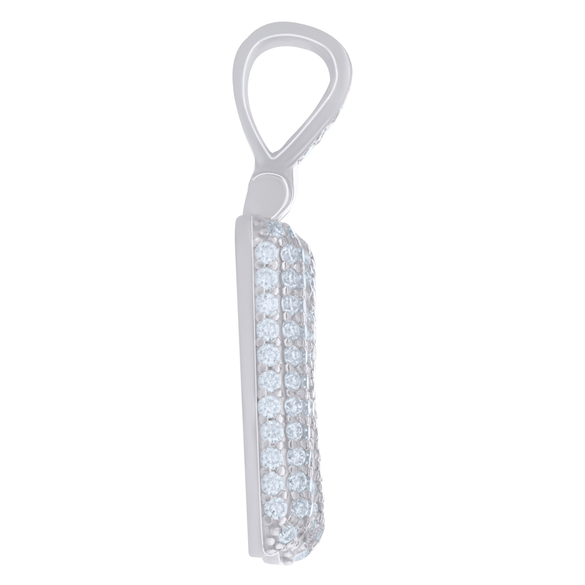 925 Sterling Silver 1.00ct Moissanite Initial Alphabet K Charm Pendant
