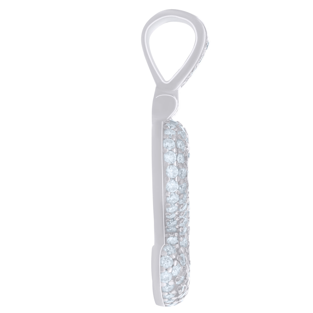 925 Sterling Silver 0.90ct Moissanite Initial Alphabet S Charm Pendant