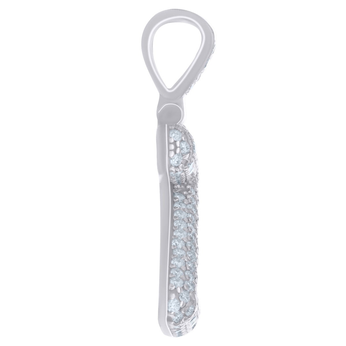 925 Sterling Silver 1.20ct Moissanite Initial Alphabet Z Charm Pendant