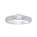 925 Sterling Silver Womens Cubic-Zirconia Engagement Ring