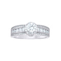925 Sterling Silver Womens Cubic-Zirconia Bridal Wedding Ring Size 8
