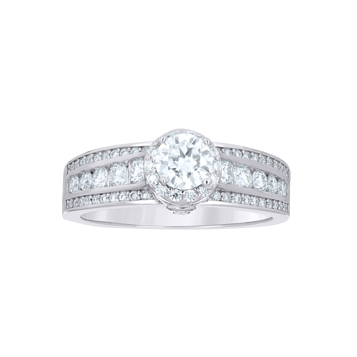 925 Sterling Silver Womens Cubic-Zirconia Bridal Wedding Ring Size 8