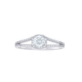 925 Sterling Silver Womens Cubic-Zirconia Engagement Ring Size 6