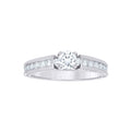 925 Sterling Silver Womens Cubic-Zirconia Engagement Ring Size 10