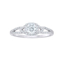 925 Sterling Silver Womens Cubic-Zirconia Engagement Ring Size 7