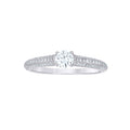925 Sterling Silver Womens Cubic-Zirconia Engagement Ring Size 5
