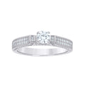 925 Sterling Silver Womens Round 1.23ct Moissanite Engagement Ring Size 5