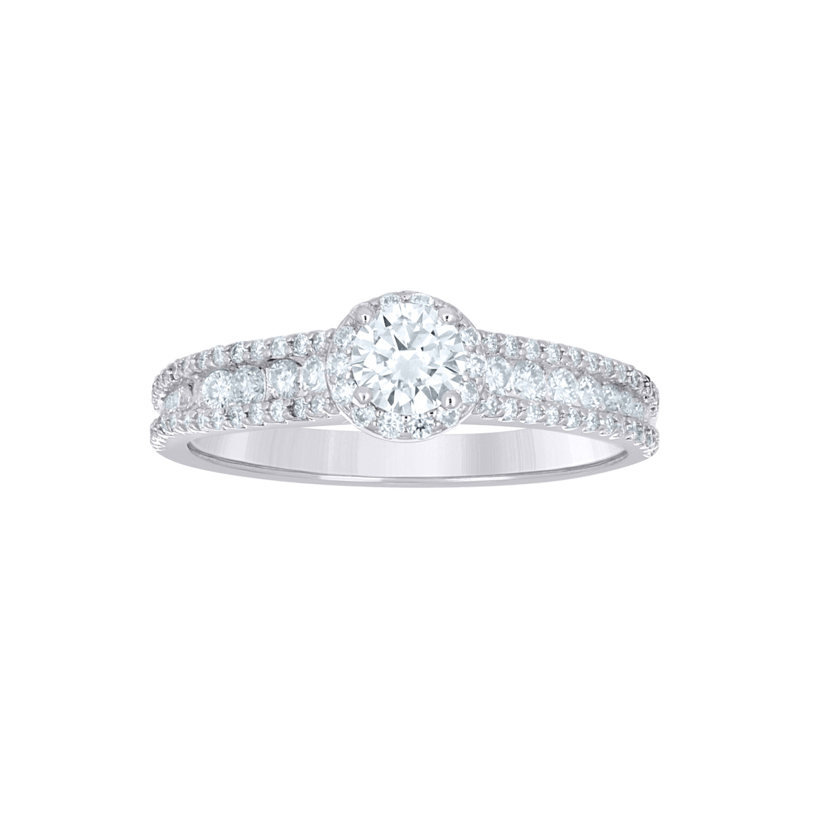 925 Sterling Silver Womens Round 1.27ct Moissanite Engagement Ring Size 7