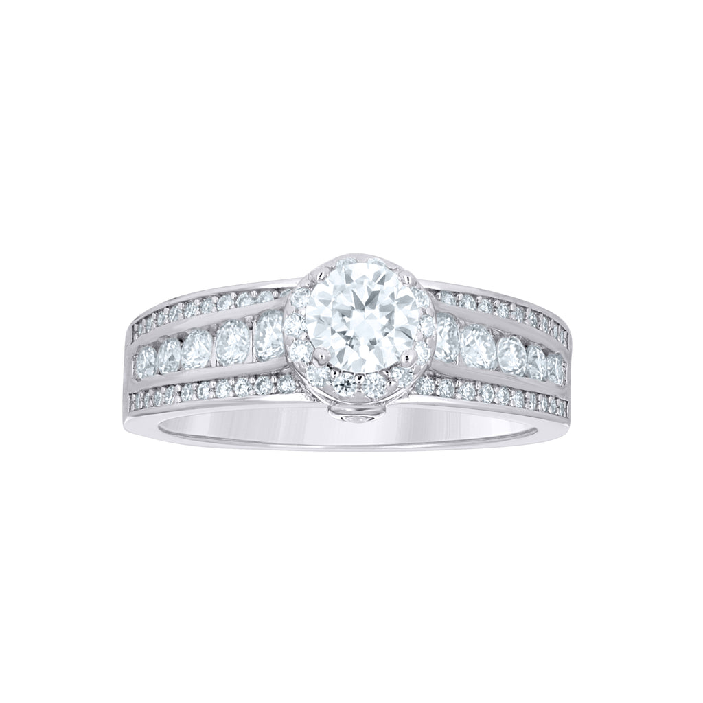 925 Sterling Silver Womens Round 1.35ct Moissanite Engagement Ring Size 5