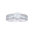 925 Sterling Silver Womens Round 1.35ct Moissanite Engagement Ring Size 5