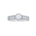 925 Sterling Silver Womens Pave/Prong Princess-cut 1.16ct, 0.33ct Moissanite Engagement Ring Size 6