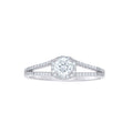 925 Sterling Silver Womens Round 0.81ct Moissanite Engagement Ring Size 10
