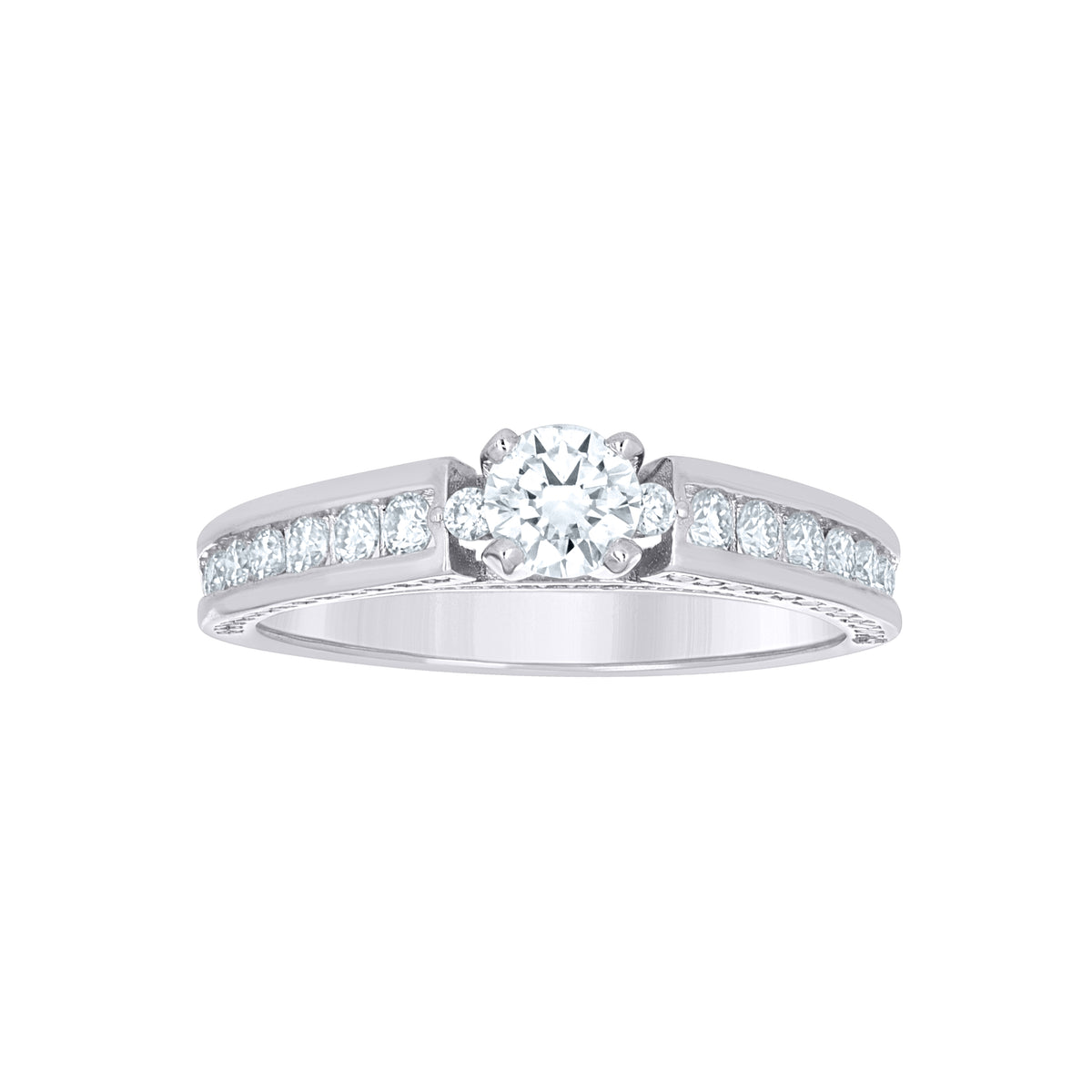 925 Sterling Silver Womens Round 1.56ct Moissanite Engagement Ring Size 9