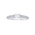 925 Sterling Silver Womens Round 0.86ct Moissanite Engagement Ring Size 10