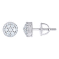 925 Sterling Silver Womens Cubic-Zirconia Round Fashion Stud Earrings