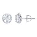 925 Sterling Silver Womens Cubic-Zirconia Round Fashion Stud Earrings