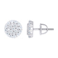 925 Sterling Silver Womens Cubic-Zirconia Round Fashion Stud Earrings