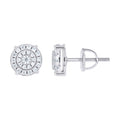 925 Sterling Silver Unisex Round 0.49ct Moissanite Round Fashion Stud Earrings