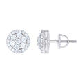 925 Sterling Silver Womens Round 1.12ct Moissanite Round Fashion Stud Earrings