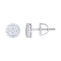 925 Sterling Silver Womens Round Baguette 0.36ct, 0.15ct Moissanite Round Fashion Stud Earrings
