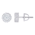 925 Sterling Silver Womens Round 0.36ct Moissanite Nugget Round Fashion Stud Earrings