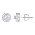 925 Sterling Silver Womens Round 0.45ct Moissanite Round Fashion Stud Earrings