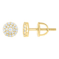 925 Sterling Silver Yellow-Tone Womens Round 0.27ct Moissanite Round Fashion Stud Earrings