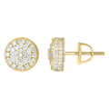 925 Sterling Silver Yellow-Tone Womens Round 1.15ct Moissanite Round Fashion Stud Earrings