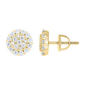 925 Sterling Silver Yellow-Tone Womens Round 1.26ct Moissanite Round Fashion Stud Earrings