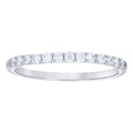 925 Sterling Silver Womens Round 0.37ct Moissanite Eternity Band Ring Size 7