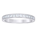 925 Sterling Silver Womens Round 0.52ct Moissanite Eternity Band Ring Size 9