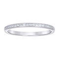 925 Sterling Silver Womens Round 0.12ct Moissanite Eternity Band Ring Size 8