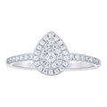 925 Sterling Silver Womens Round 0.38ct Moissanite Engagement Ring Size 8