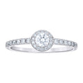 925 Sterling Silver Womens Round 0.59ct Moissanite Heart Engagement Ring