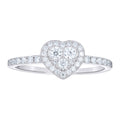 925 Sterling Silver Womens Round 0.49ct Moissanite Teardrop Engagement Ring Size 8