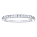 925 Sterling Silver Womens Round 0.62ct Moissanite Eternity Band Ring Size 8