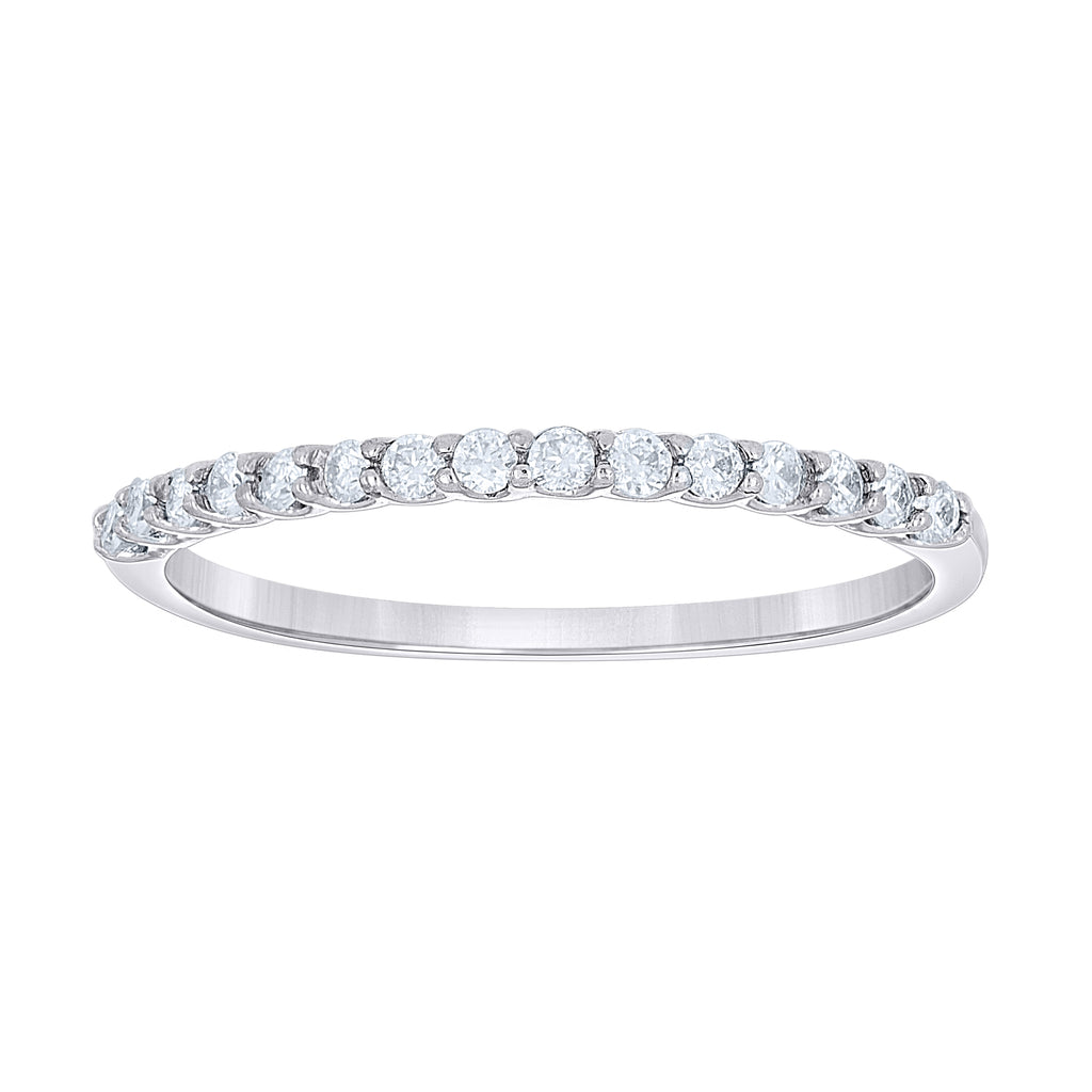 925 Sterling Silver Womens Round 0.28ct Moissanite Eternity Band Ring Size 6