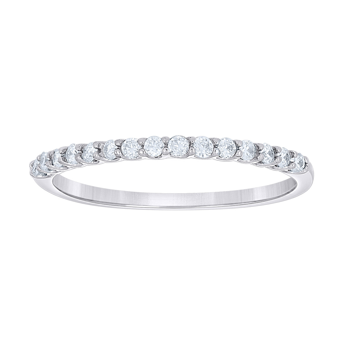 925 Sterling Silver Womens Round 0.28ct Moissanite Eternity Band Ring Size 6