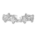 925 Sterling Silver Womens Marquise Round 4.99ct, 4.94ct Moissanite Infinity Clover Good Luck Charm Bracelet 16mm 7.4 Inches