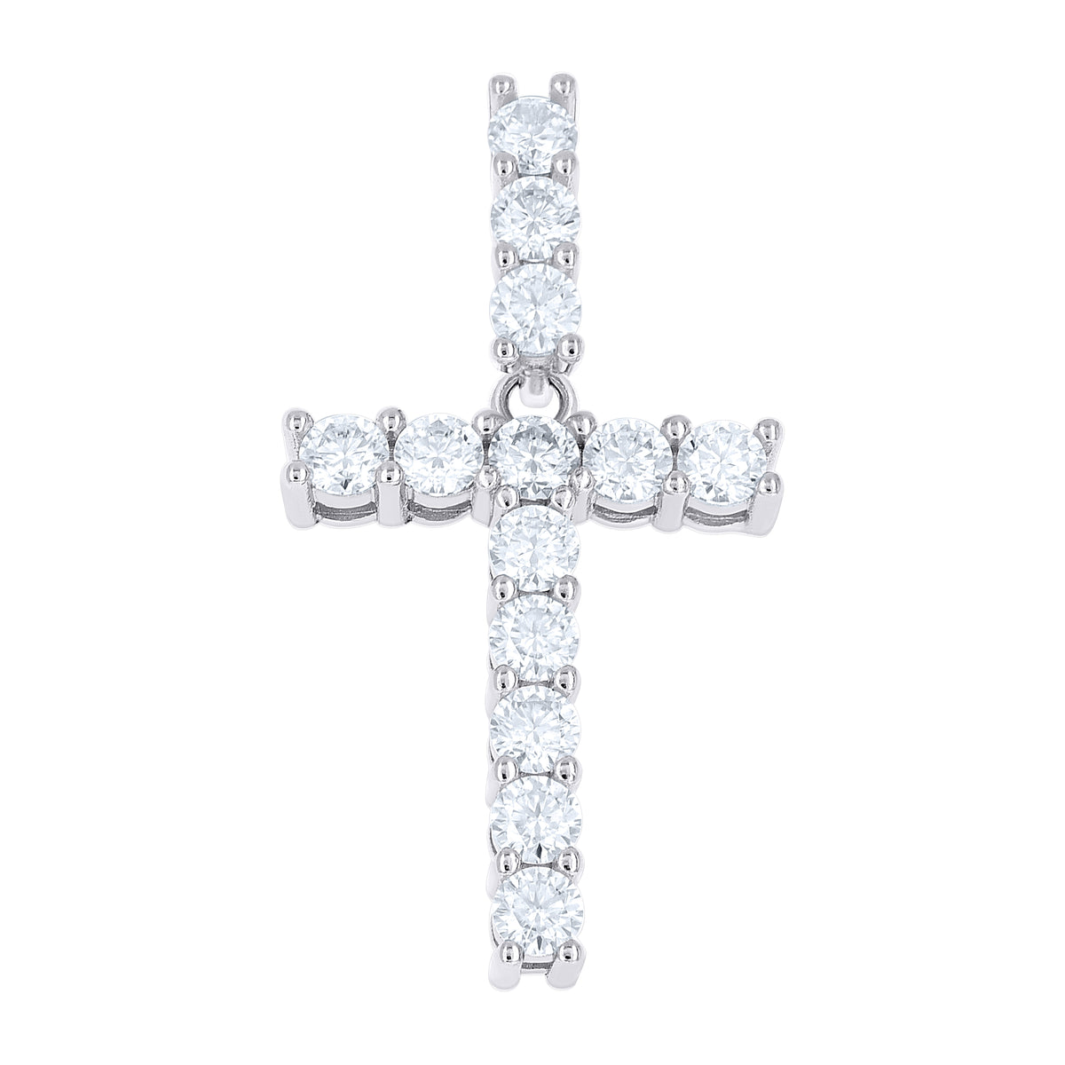 925 Sterling Silver Unisex 1.31ct Moissanite Initial Alphabet T Charm Pendant