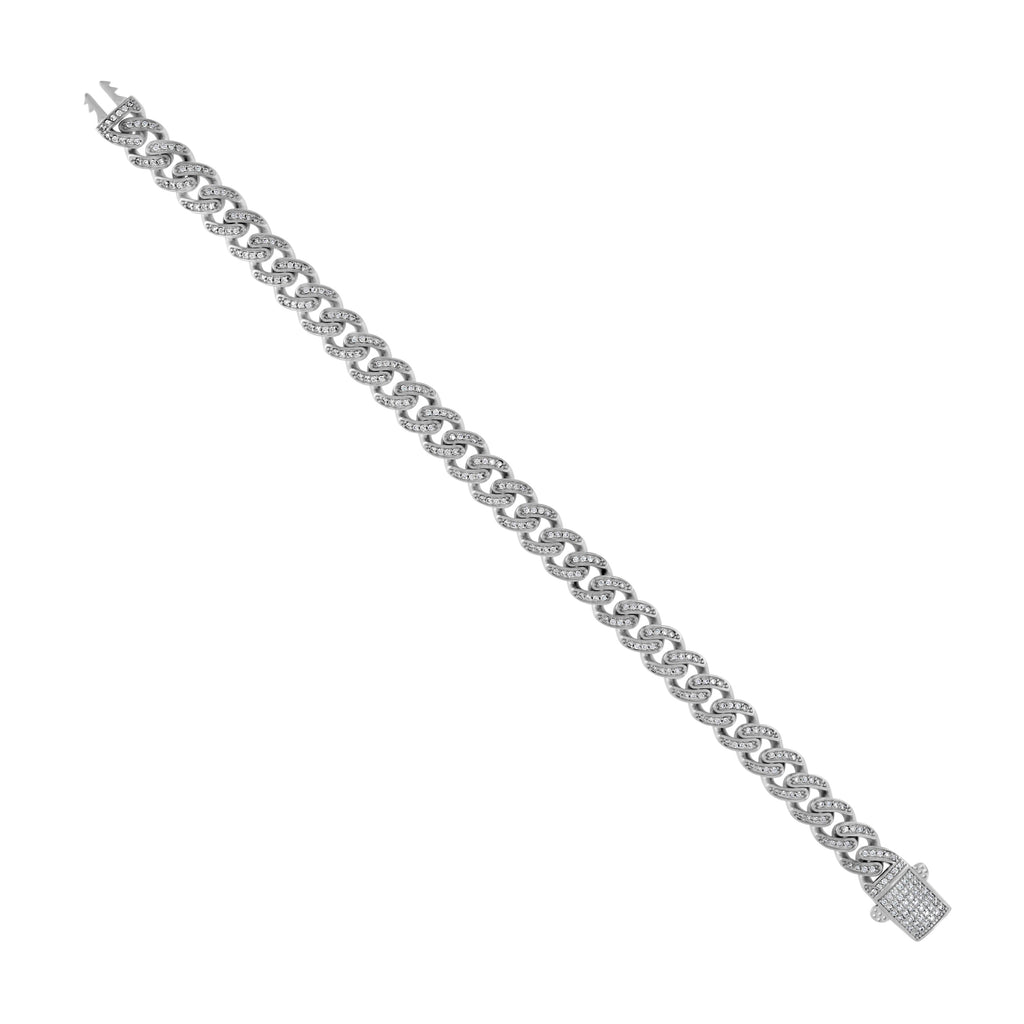 925 Sterling Silver Unisex 4.97ct Moissanite Semi Solid Hollow Miami Cuban Chain Necklace 9mm 20 Inches