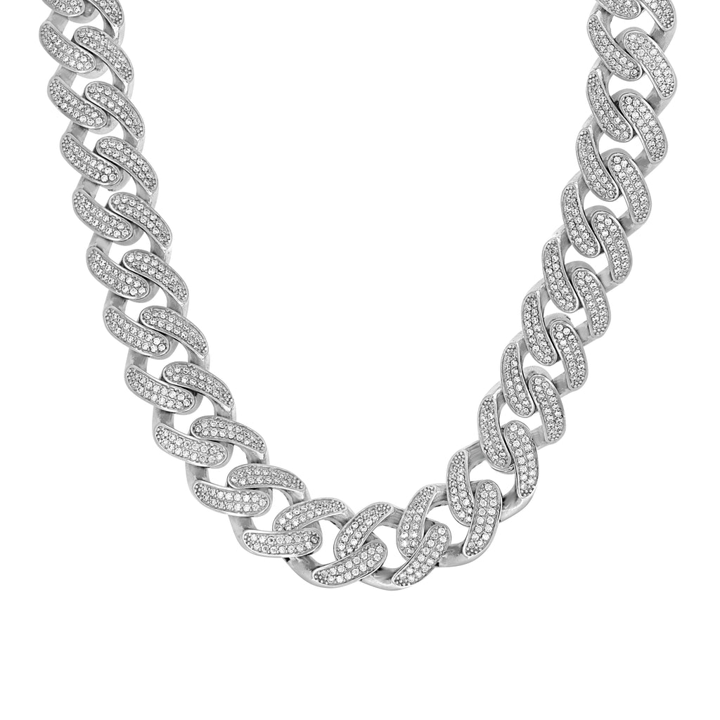 925 Sterling Silver Unisex 9.41ct Moissanite Miami Cuban Bracelet 17mm 9 Inches