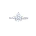 925 Sterling Silver Womens Pear Baguette 2.26ct Moissanite Eternity Band Ring Size 5