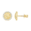 10K Yellow Gold Womens Cubic-Zirconia Round Fashion Stud Earrings